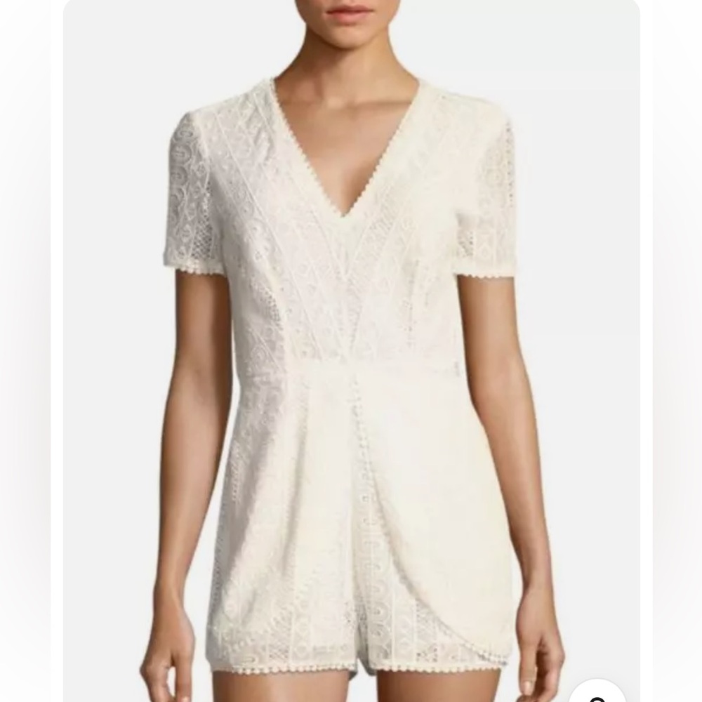 Ramy Brook Annanee White Lace Romper - Size 0